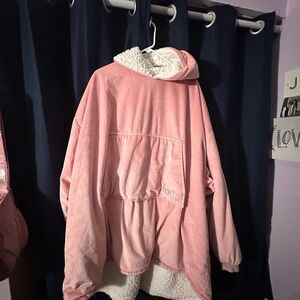 Pink Sherpa Hoodie